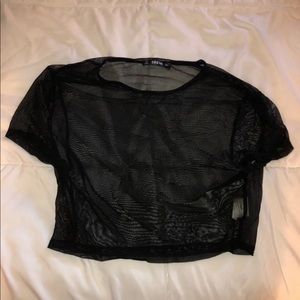 Sheer black SHEIN crop top
